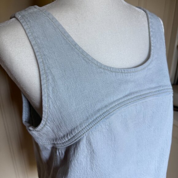 Velvet Heart Denim Vest Tank Sleeveless Top Light Wash Jean sz Large - Picture 2 of 8